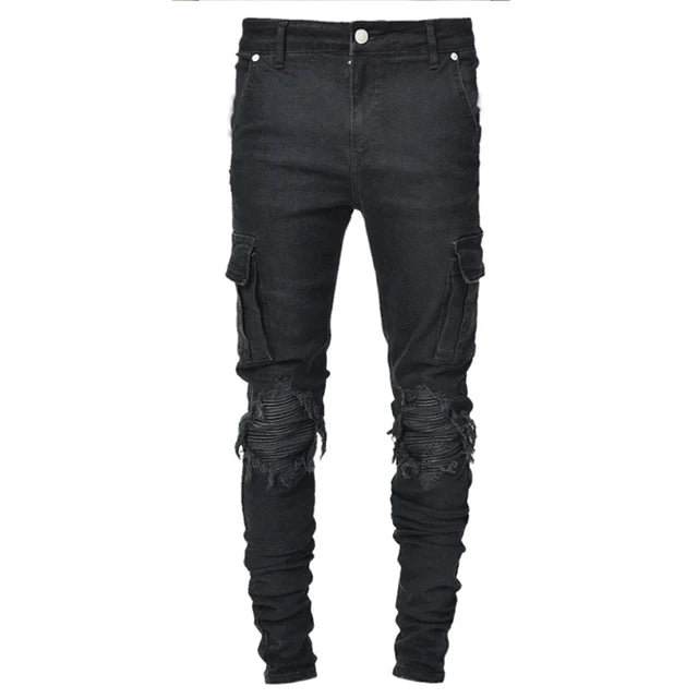 Urban Comfort Multi-Pocket Cargo Jeans