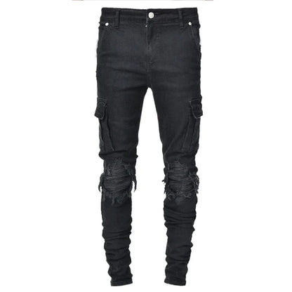 Urban Comfort Multi-Pocket Cargo Jeans