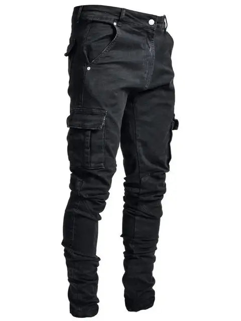 Urban Comfort Multi-Pocket Cargo Jeans