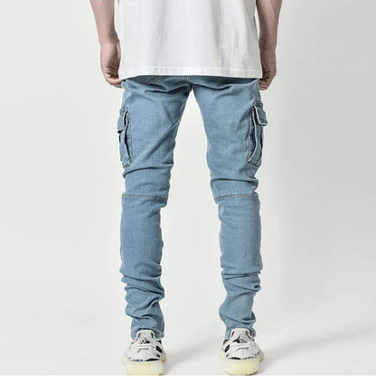 Urban Comfort Multi-Pocket Cargo Jeans